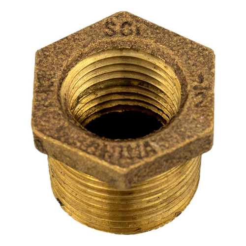 Bronze Threaded Hex Bushing 1" MPT x 1/2" FPT Bronze Threaded Hex Bushing 1" MPT x 1/2" FPT