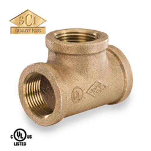 Bronze Threaded Tee 1-1/4"