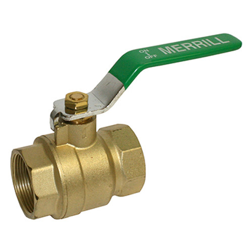 No-Lead Brass Ball Valve - 1-1/2" Female Pipe Thread x 1-1/2" Female Pipe Thread - Full Port