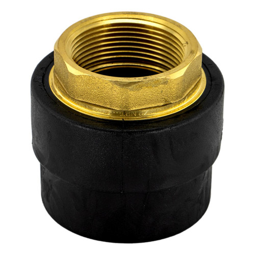 Socket Fusion Brass Adapter - 1-1/2" PE Fusion x 1-1/2" Female Pipe Thread