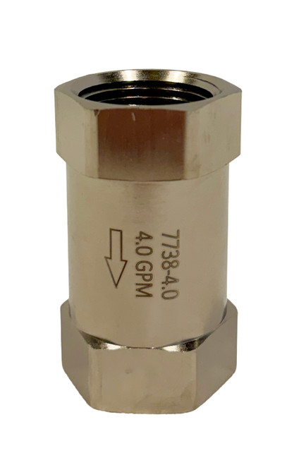 1" Stainless Steel Flow Control Valve for 4.0 Gallon Per Minute, Female Pipe Thread to Female Pipe thread, For Energy Conservation and Water Management