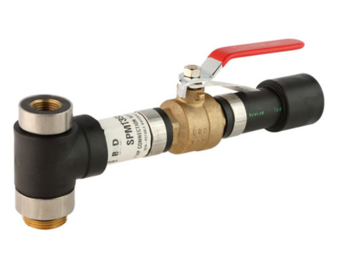Socket Fusion Brass Adapter - 1" Male Pipe Thread X 1"PE Valve With 1/2" P/T