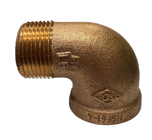 Bronze Street Elbow - 1" Male Pipe Thread x 1" Female Pipe Thread - 90 Degree