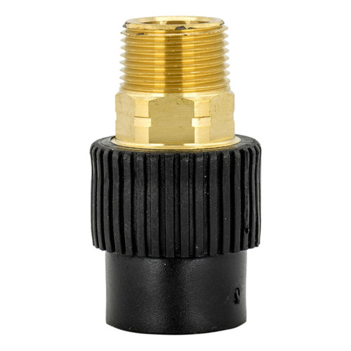 Brass Adapter - 1" PE Socket Fusion x 1" Male Pipe Thread