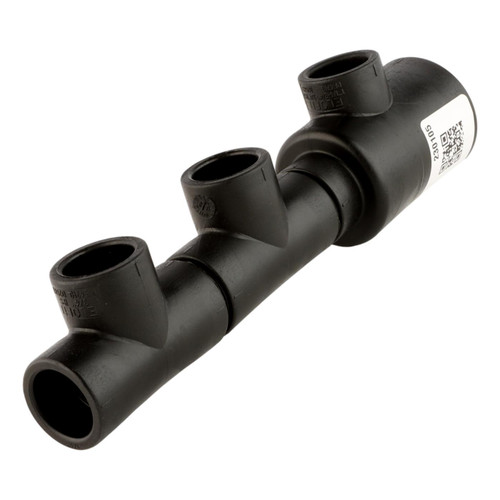 Socket Fusion Header - Parallel - 1-1/4" Inlet x (4) 3/4" Outlets