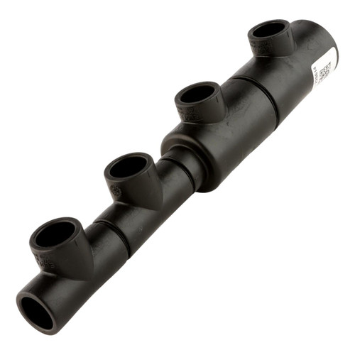 Socket Fusion Header - Parallel - 1-1/4" Inlet x (5) 3/4" Outlets