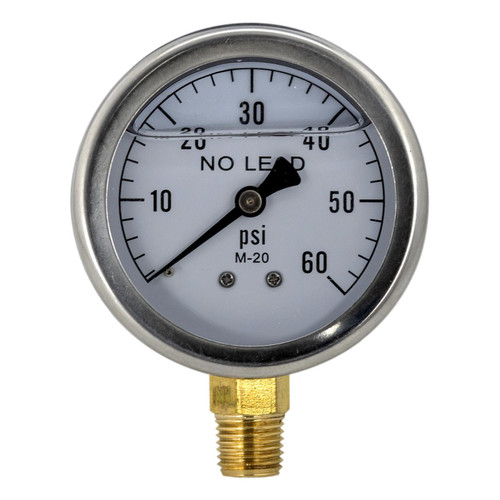 Pressure Gauge 60 PSI - 2 1/2" Diameter