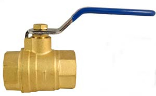 Brass Ball Valve - 1-1/4" Female Pipe Thread x 1-1/4" Female Pipe Thread - Full Port
