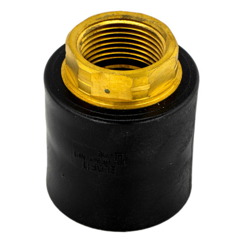 Socket Fusion Brass Adapter - 1-1/4" PE Fusion x 1" Female Pipe Thread