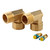 Brass Adapter - 1-1/4" Male Pipe Thread x 1-1/4" Female Pipe Thread Elbow with PT Ports Set