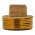 Bronze Threaded Square Head Cored Plug 1-1/4" MPT