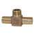 1" Bronze Tee for Yard Hydrant, Barb Insert to Barb Insert to Male Pipe Thread, No-Lead, for Plastic Pipe and Hose