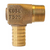 Red Brass Elbow - 3/4" Male Pipe Thread x 3/4" Hose Barb with 1/4" Tap