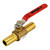 1" x 1" Brass Full Port Insert Ball Valve, Barb Insert to Barb Insert, No-Lead, For Plastic Pipe and Hose, Safe for Potable Water