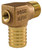 3/4" x 1" Red Brass Geothermal Heat Pump 90 Degree Below, Male Pipe Thread to Barb Insert with 1/4" Female Pipe Thread Tap for Pressure/Temperature Port