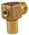 Red Brass Elbow - 1" Male Pipe Thread x 1" Barb with 1/4" Tap