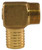 1-1/4" x 1-1/4" Red Brass Geothermal Heat Pump 90 Degree Elbow, Male Pipe Thread to Barb Insert with 1/4" Female Pipe Thread Tap for Pressure / Temperature Port