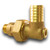 3/4" x 1" Red Brass Geothermal Heat Pump 90 Degree Union Elbow, Male Pipe Thread Union to Barb Insert with 1/4" Female Pipe Thread Tap for Pressure / Temperature Port