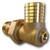 1-1/4" x 1-1/4" Red Brass Geothermal Heat Pump 90 Degree Union Elbow, Male Pipe Thread Union to Barb Insert with 1/4" Female Pipe Thread Tap for Pressure / Temperature Port