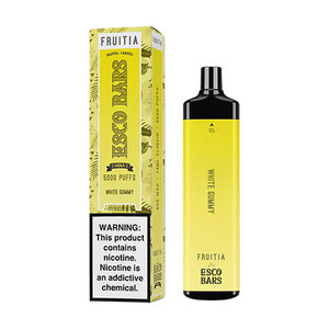 Esco Bars Mega x Fruitia Mesh 5000 Puffs Disposable - White Gummy