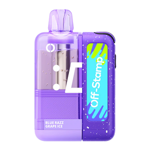 Off Stamp X Cube + Dock 25000 Puffs Disposable Vape - Blue Razz Grape Ice