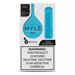 Myle Mini Disposable Pods 320 Puffs - 2 Pack Devices - Iced Blueberry