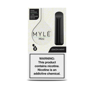 Myle Mini Disposable Pods 320 Puffs - 2 Pack Devices - Lemon Mint