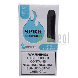 SPRK Disposable Pods 400 Puffs - 2 Pack Devices - Iced Blueberry