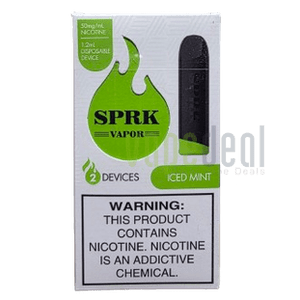 SPRK Disposable Pods 400 Puffs - 2 Pack Devices - Iced Mint
