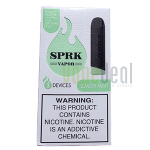SPRK Disposable Pods 400 Puffs - 2 Pack Devices - Lemon Mint
