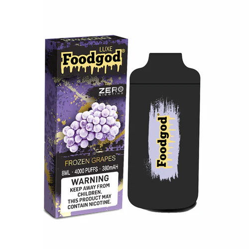 Foodgod Luxe Zero Nicotine Disposable 4000 Puffs 0% Nicotine Free - Frozen Grapes