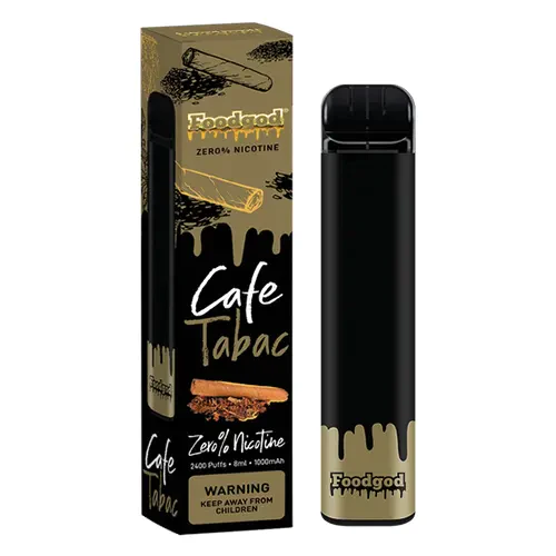 Foodgod Zero Nicotine Disposable 2400 Puffs 0% Nicotine Free - Cafe Tabac
