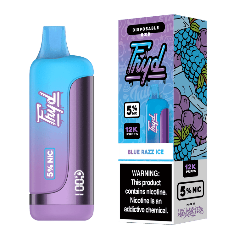 Fryd 12000 Puffs Disposable Vape w/ LCD Display - Blue Razz Ice