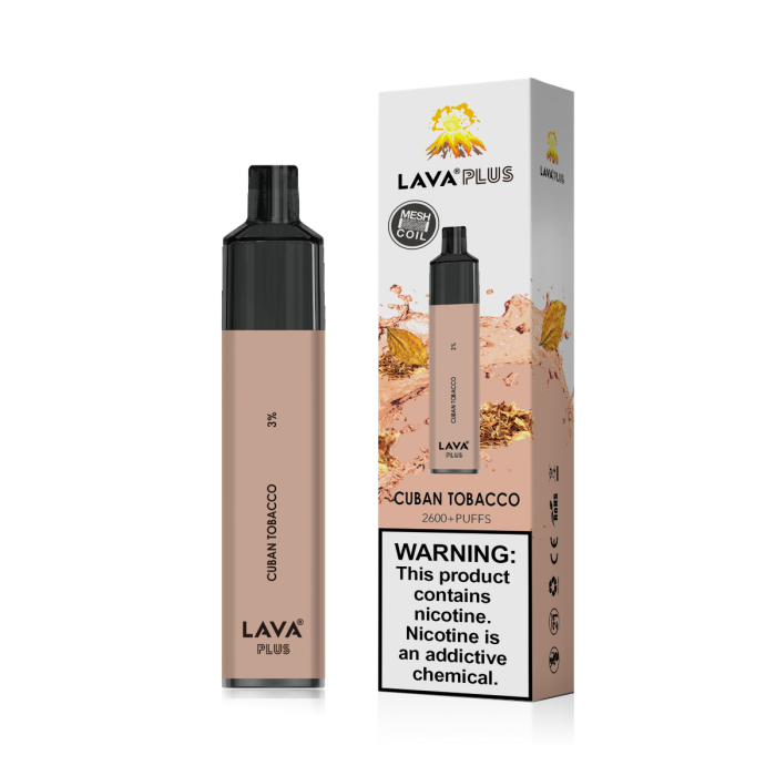 Lava Plus 2600 Puffs Disposable - Cuban Tobacco