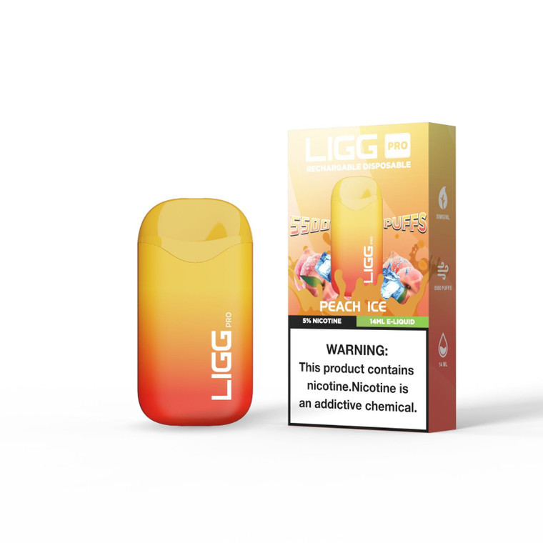 Ligg Pro 5500 Puffs Disposable Vape - Peach Ice