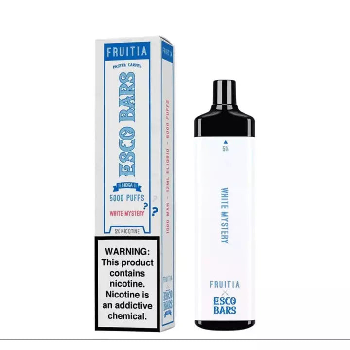 Esco Bars Mega x Fruitia Mesh 5000 Puffs Disposable - White Mystery