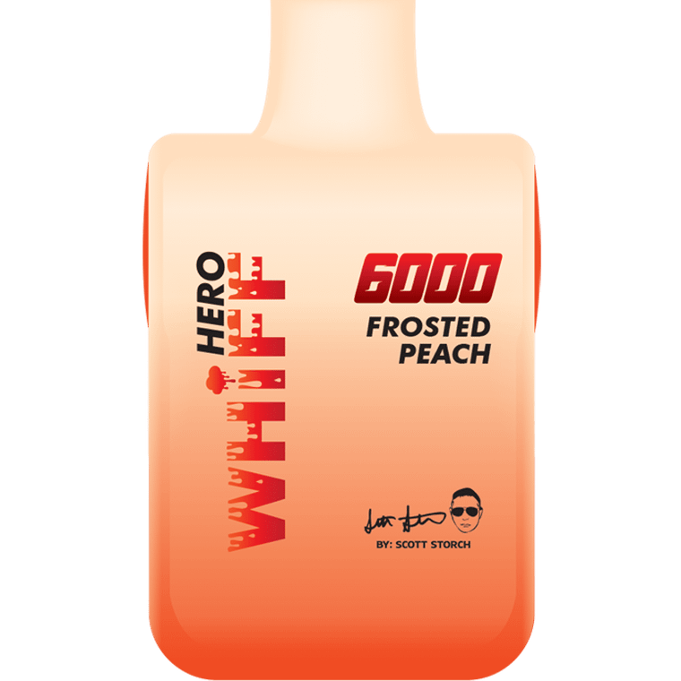 Whiff Hero by Scott Storch 6000 Puffs Vape Disposable - Frosted Peach