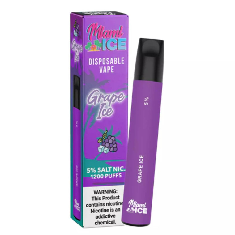 Miami Ice Disposable Vape 1200 Puffs - Grape Ice