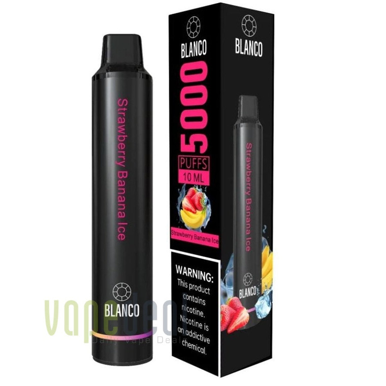 Blanco Rechargeable Disposable 5000 Puffs - Strawberry Banana Ice