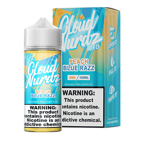 Cloud Nurdz TFN Peach Blue Razz Iced E-Liquid 100ml