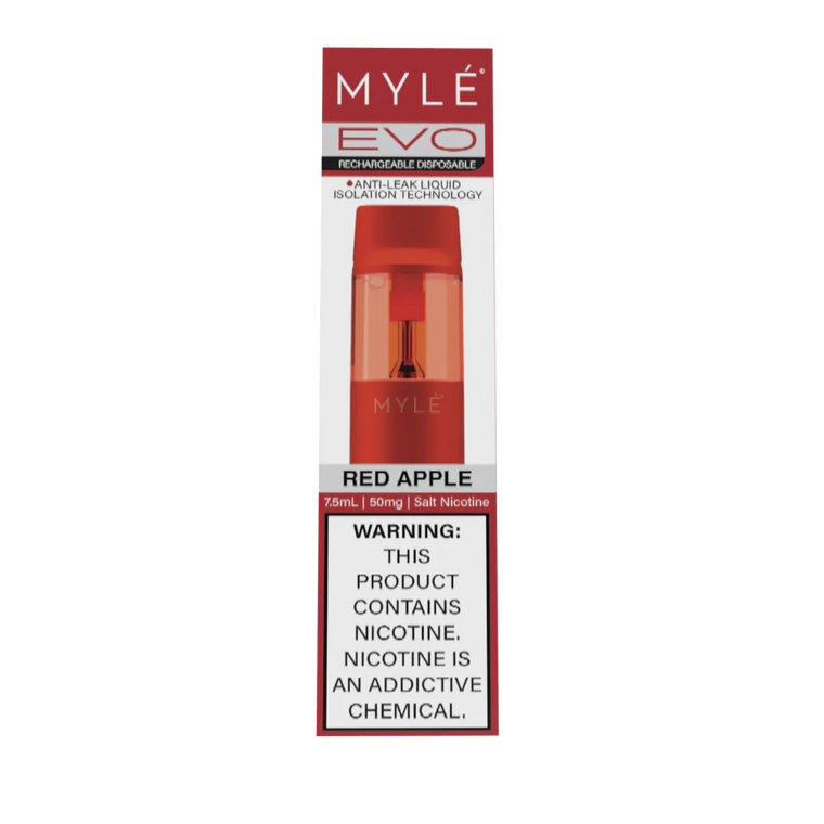 Myle Evo Rechargeable Disposable 2500 Puffs - Red Apple