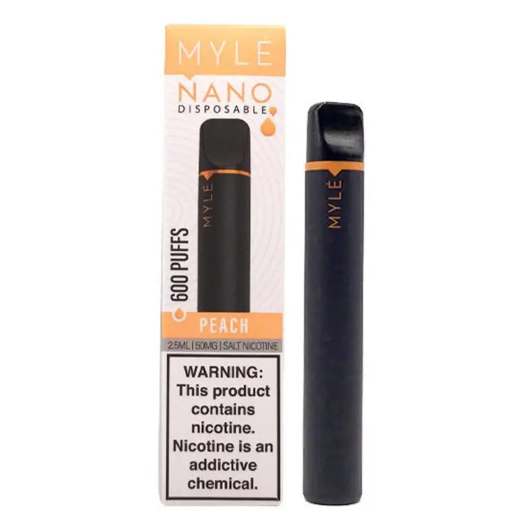 Myle Nano Disposable 600 Puffs - Peach