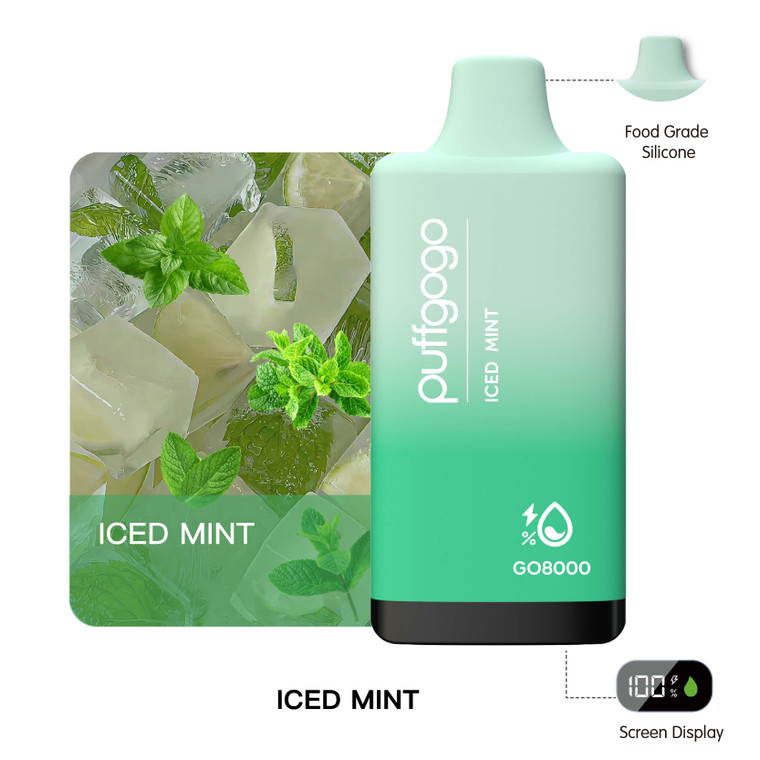 Puffgogo GO8000 Disposable 8000 Puffs - Iced Mint