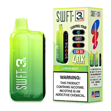 swft 3tk vape 40K Adjustable Lemon Mist Colour:Peafowl Emerald 5.0ml Cool Mint Flum Pebble