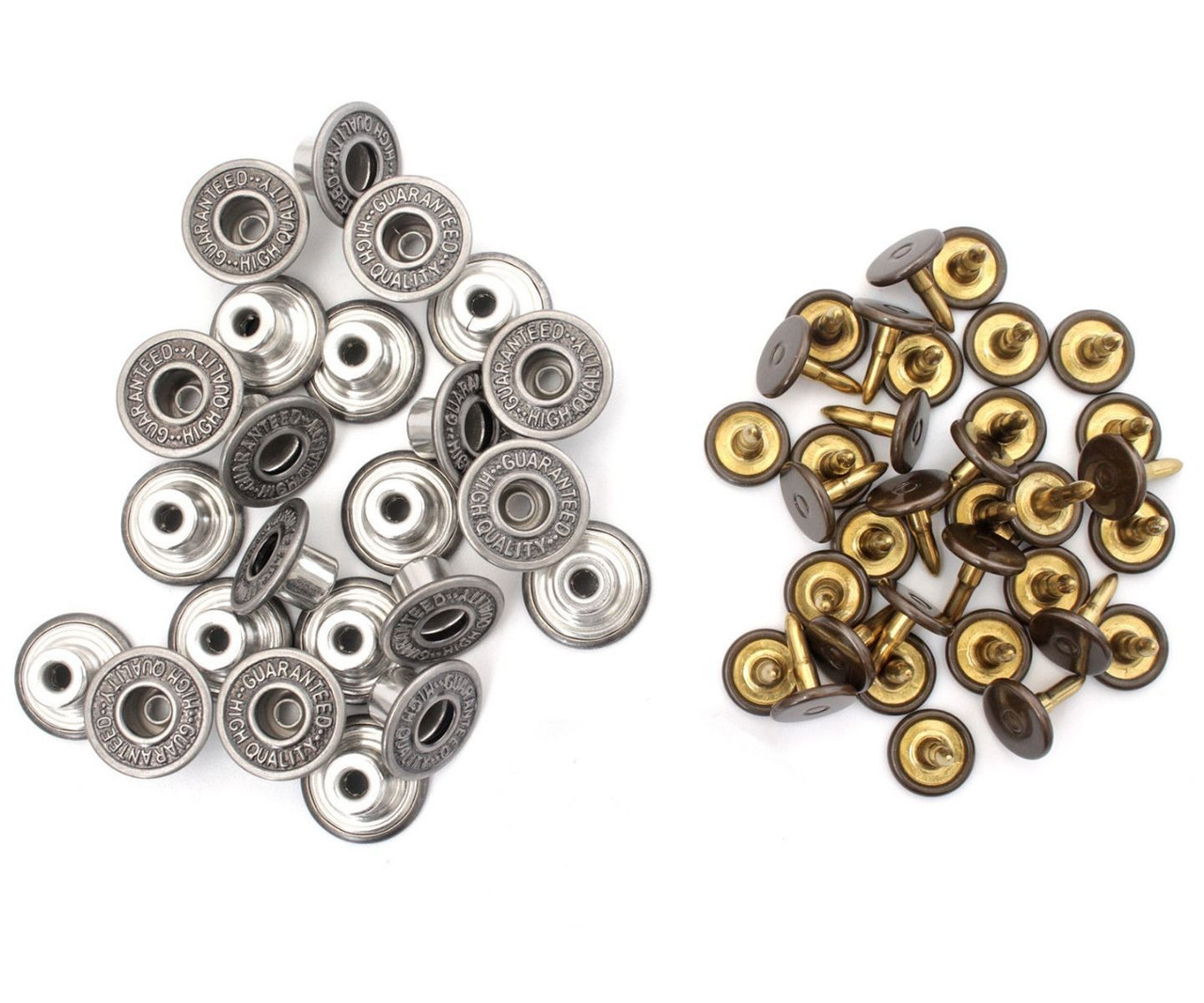 Brass Jeans Buttons With Pins (Pack of 10) Trimming Shop