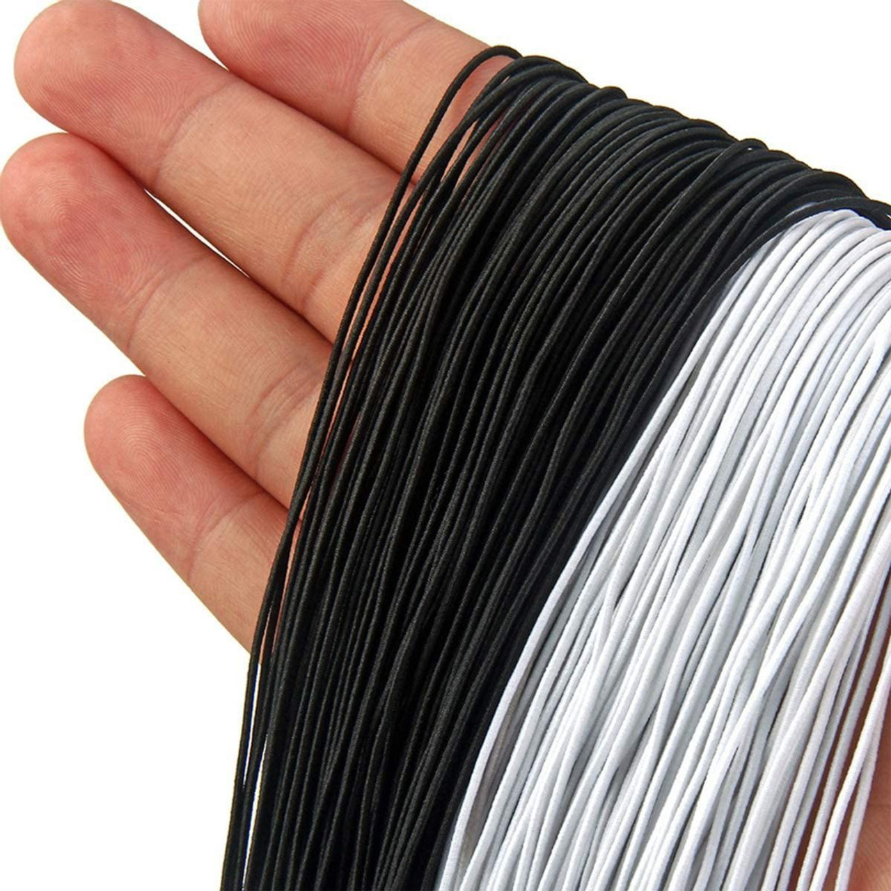 Black Elastic Cord Flat Elastic Band,5 Mm Smooth Finish Sewing Thread,elastic  String,elastic Tape,for Knitting,mask,jewelry Making,clothing 