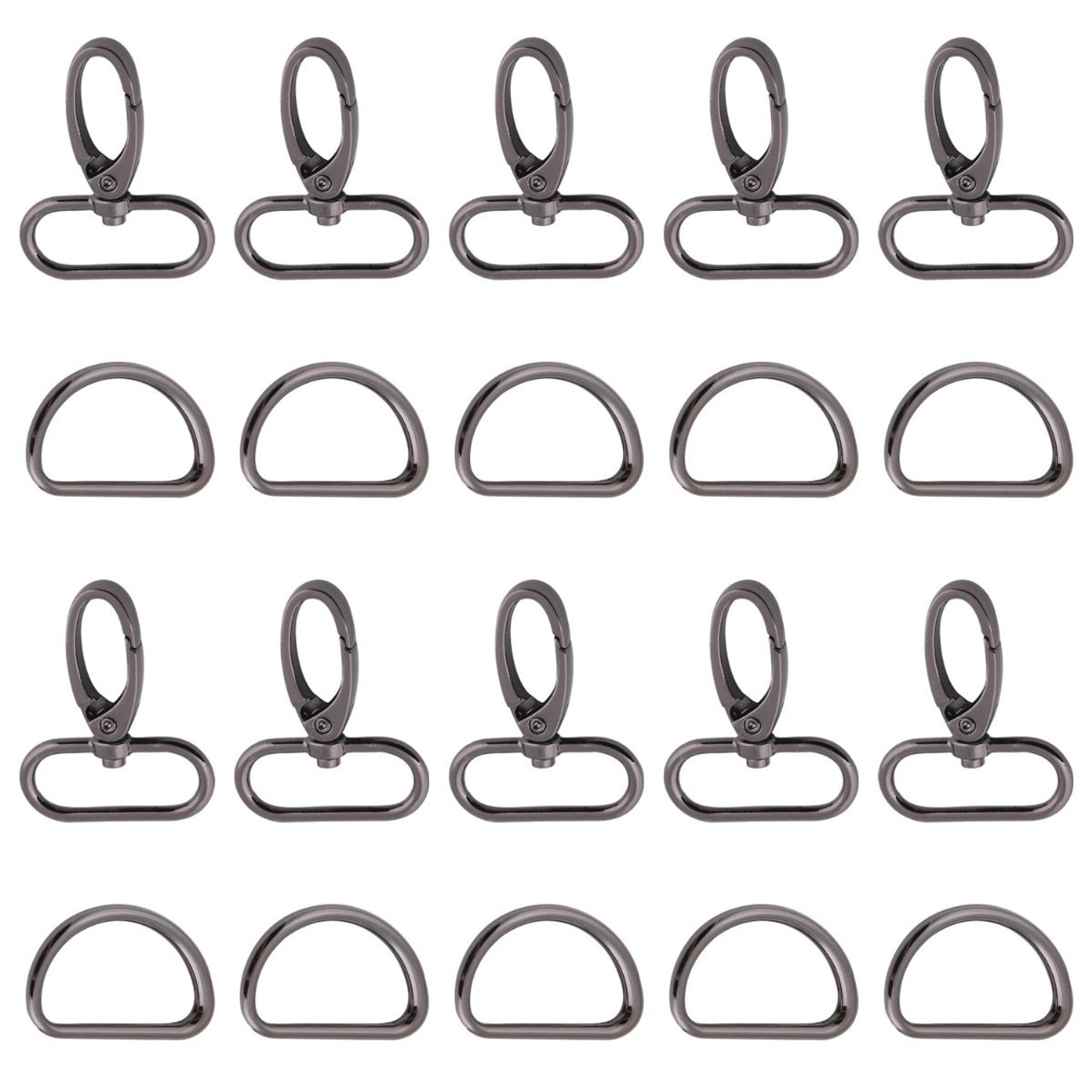 Metal Snap Hook & D Ring Pack - 20pcs - Trimming Shop