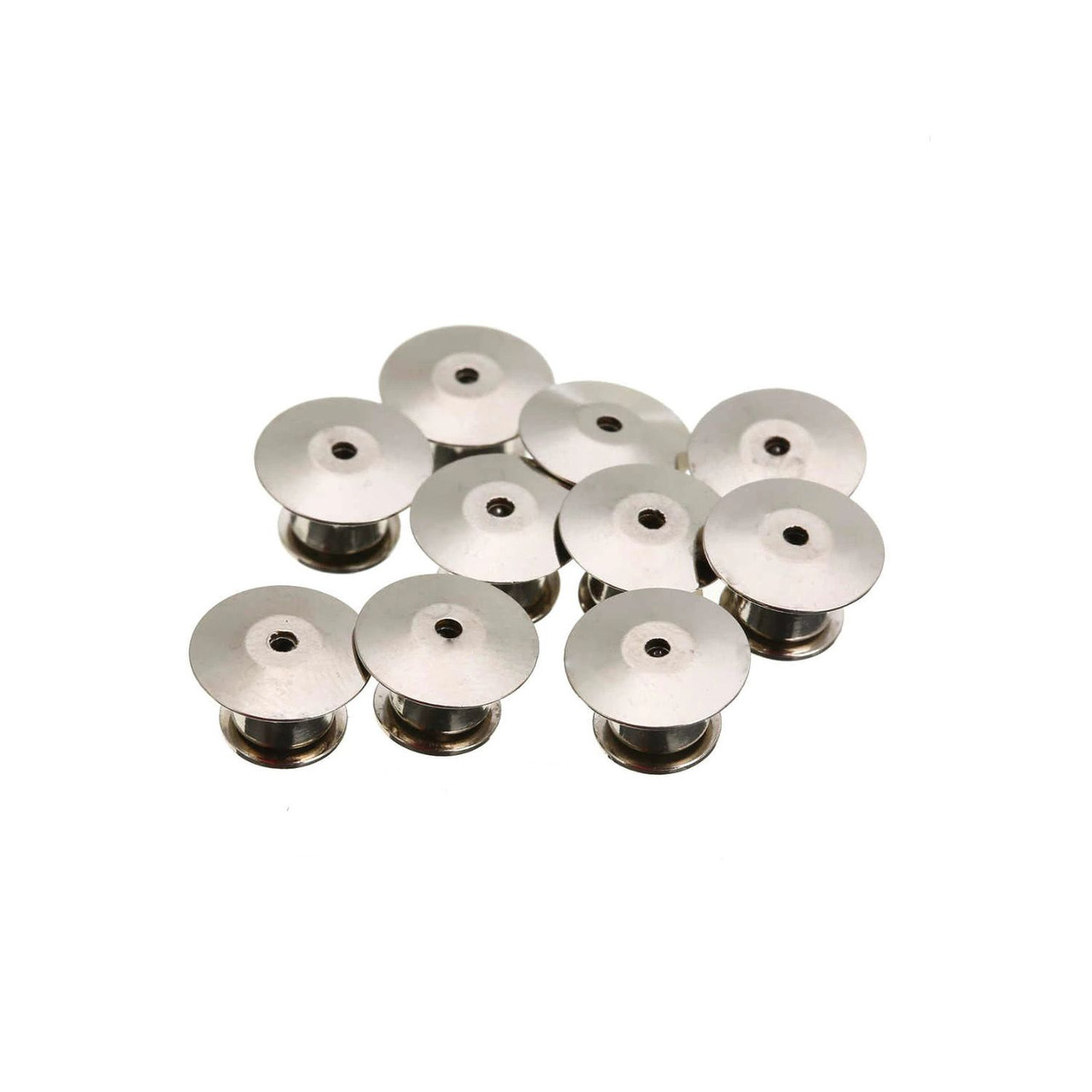 Silver Locking Pin Backs - 10pcs - Trimming Shop