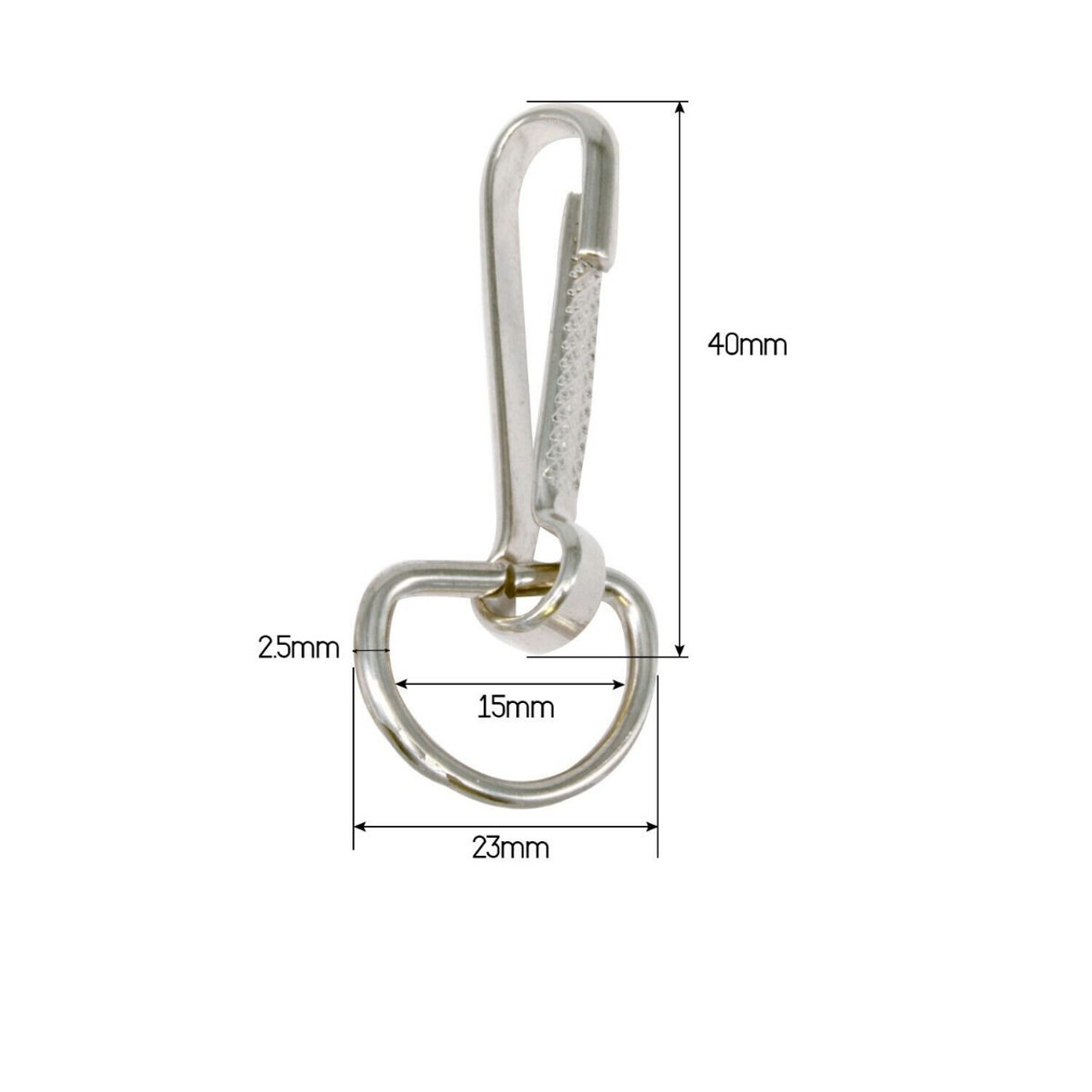 Metal Lanyard Hook with 15mm D-Ring - Trimming Shop