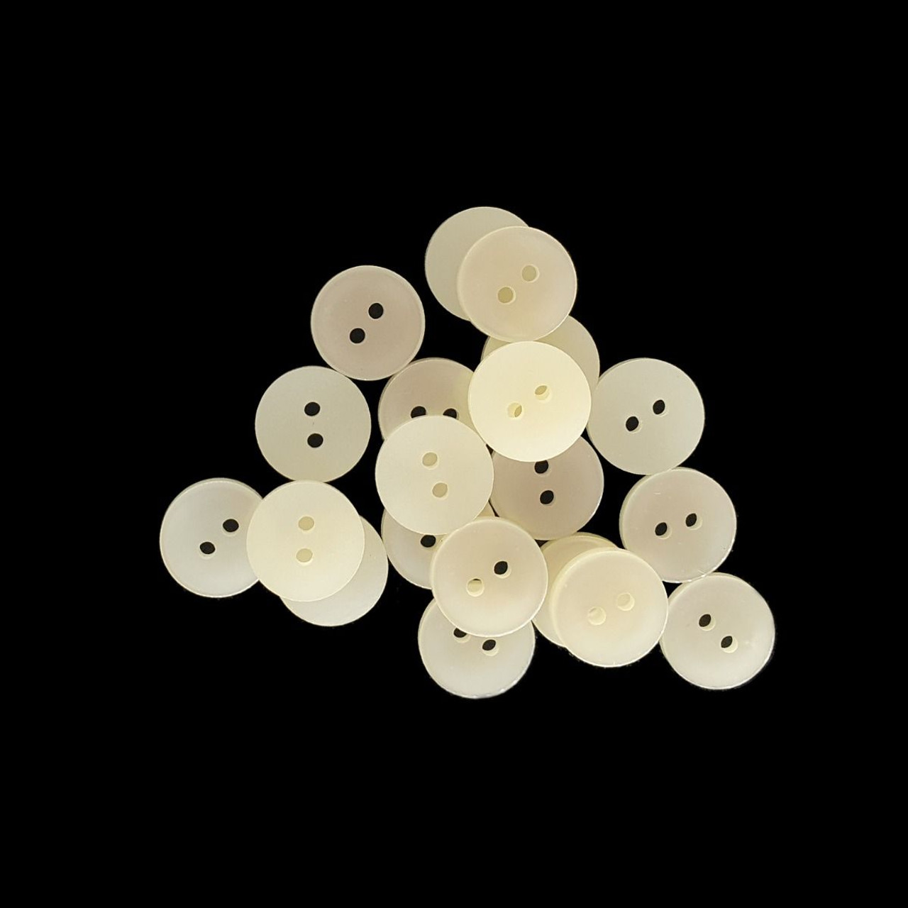 2 Hole White Buttons 1 inch (10 pcs)
